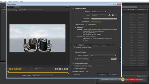 스크린 샷 Adobe Media Encoder Windows 7