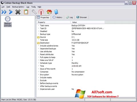 스크린 샷 Cobian Backup Windows 7