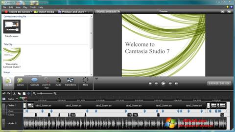 스크린 샷 Camtasia Studio Windows 7
