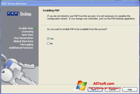 스크린 샷 PGP Desktop Windows 7