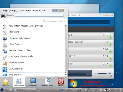 스크린 샷 VkAudioSaver Windows 7