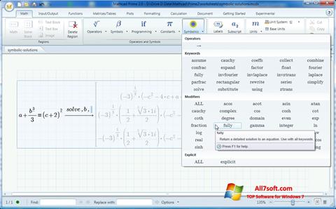스크린 샷 MathCAD Windows 7