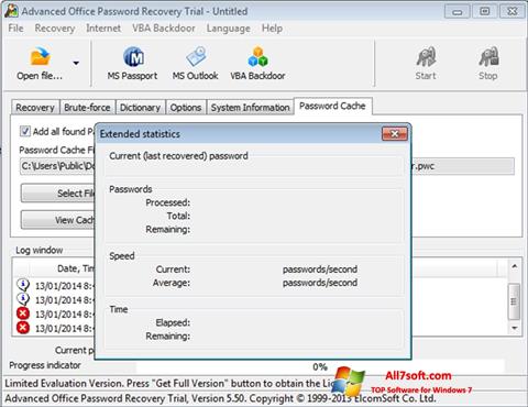 스크린 샷 Advanced Office Password Recovery Windows 7
