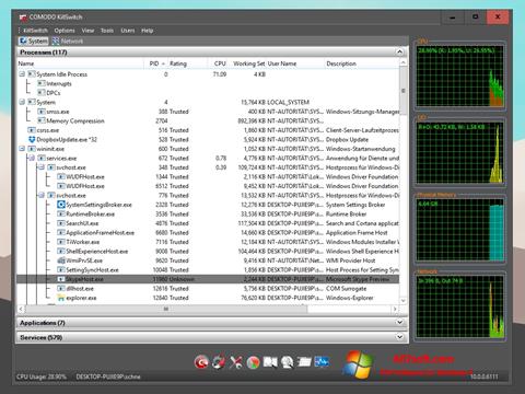 스크린 샷 Comodo Cleaning Essentials Windows 7