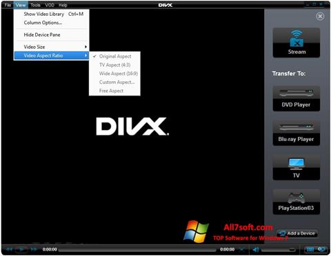 스크린 샷 DivX Player Windows 7