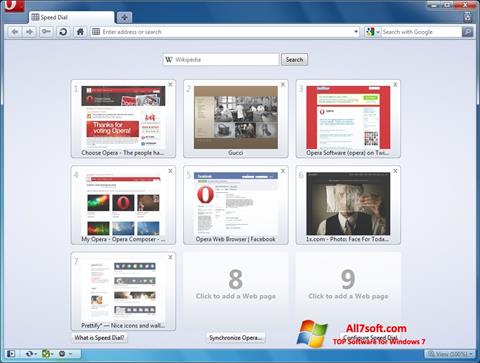 스크린 샷 Opera Windows 7