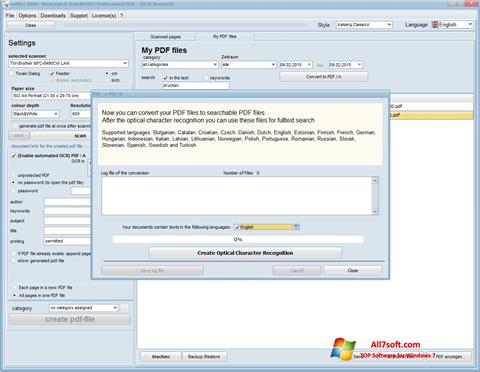 스크린 샷 Scan2PDF Windows 7