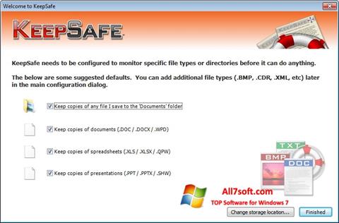 스크린 샷 KeepSafe Windows 7