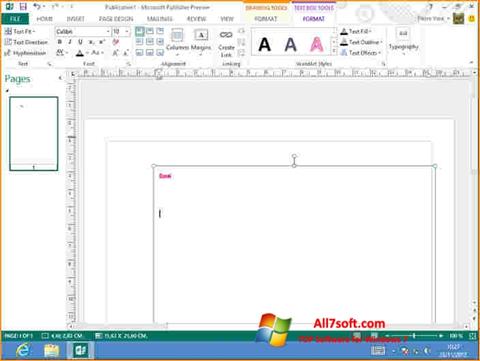 스크린 샷 Microsoft Publisher Windows 7