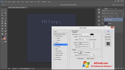스크린 샷 Adobe Photoshop CC Windows 7