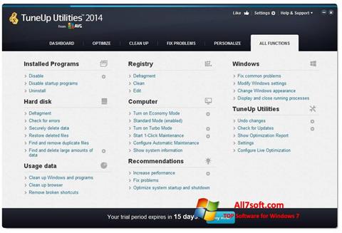 스크린 샷 TuneUp Utilities Windows 7
