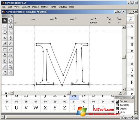 스크린 샷 Fontographer Windows 7