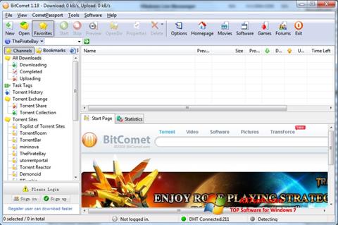 스크린 샷 BitComet Windows 7