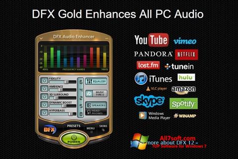 스크린 샷 DFX Audio Enhancer Windows 7