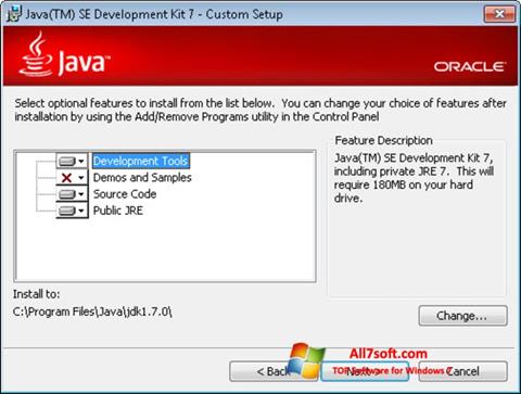 스크린 샷 Java SE Development Kit Windows 7