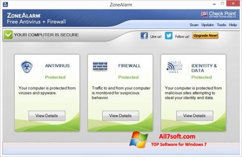 스크린 샷 ZoneAlarm Windows 7