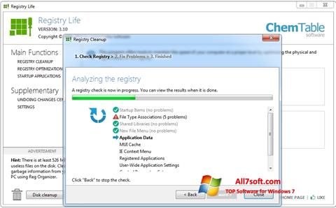 스크린 샷 Registry Life Windows 7