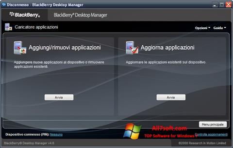 스크린 샷 BlackBerry Desktop Manager Windows 7
