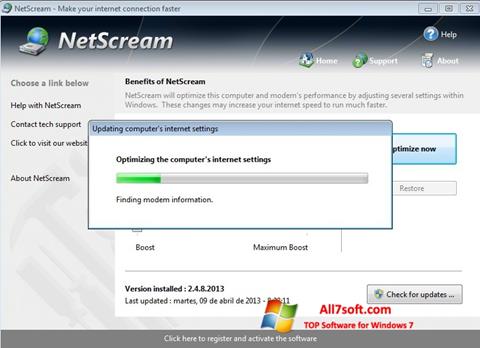 스크린 샷 NetScream Windows 7