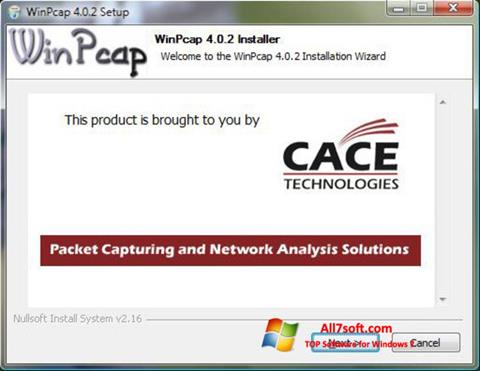 스크린 샷 WinPcap Windows 7