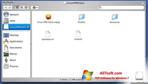 스크린 샷 Cisco VPN Client Windows 7