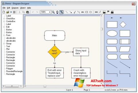 스크린 샷 Diagram Designer Windows 7