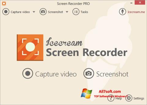 스크린 샷 Icecream Screen Recorder Windows 7