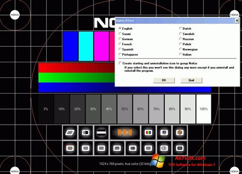 스크린 샷 Nokia Monitor Test Windows 7
