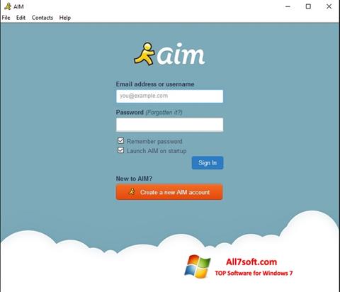 스크린 샷 AOL Instant Messenger Windows 7