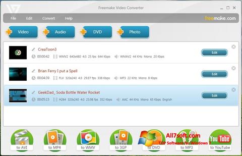 스크린 샷 Freemake Video Converter Windows 7