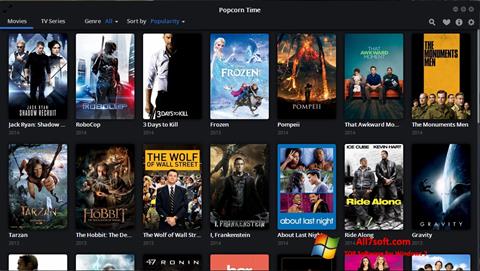스크린 샷 Popcorn Time Windows 7