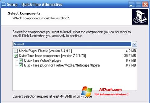 스크린 샷 QuickTime Alternative Windows 7