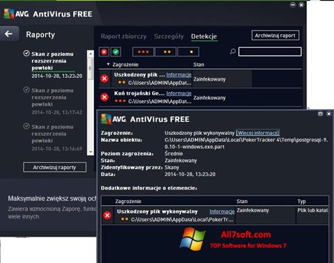 스크린 샷 AVG AntiVirus Free Windows 7