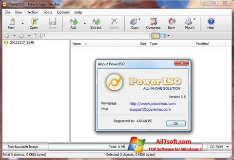 스크린 샷 PowerISO Windows 7