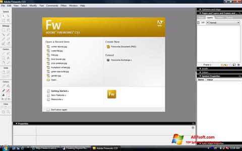 스크린 샷 Adobe Fireworks Windows 7