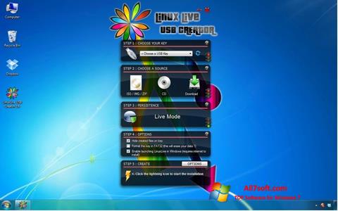 스크린 샷 LinuxLive USB Creator Windows 7