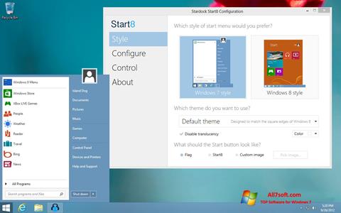 스크린 샷 Start8 Windows 7