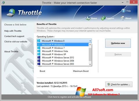 스크린 샷 Throttle Windows 7