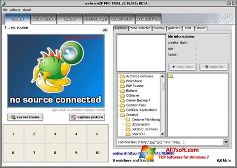 스크린 샷 webcamXP Windows 7