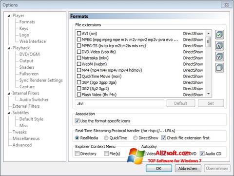 스크린 샷 Combined Community Codec Pack Windows 7