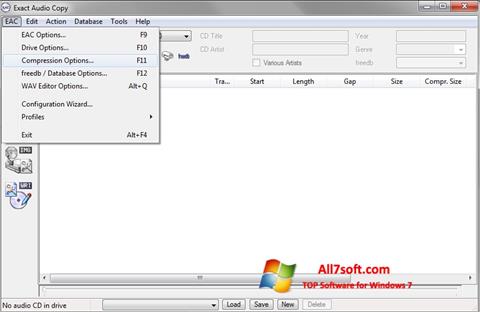 스크린 샷 Exact Audio Copy Windows 7
