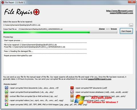 스크린 샷 File Repair Windows 7