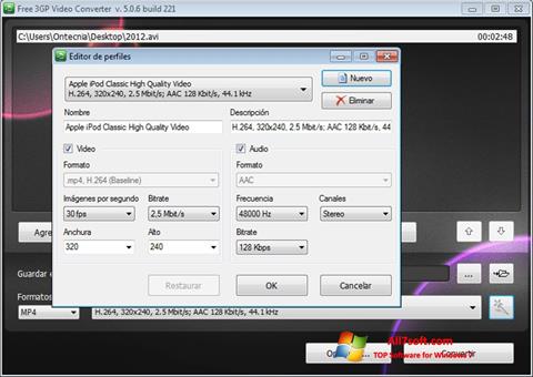 스크린 샷 Free MP4 Video Converter Windows 7