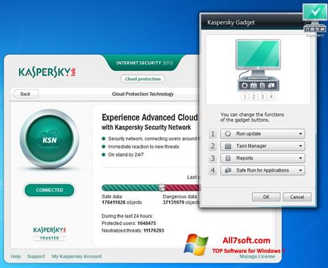 스크린 샷 Kaspersky Internet Security Windows 7