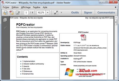 스크린 샷 PDFCreator Windows 7