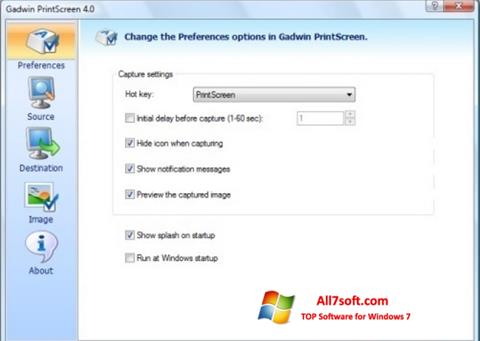 스크린 샷 Gadwin PrintScreen Windows 7
