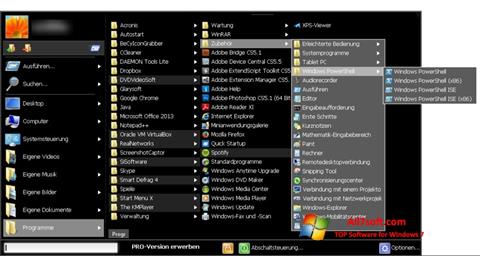 스크린 샷 Start Menu X Windows 7