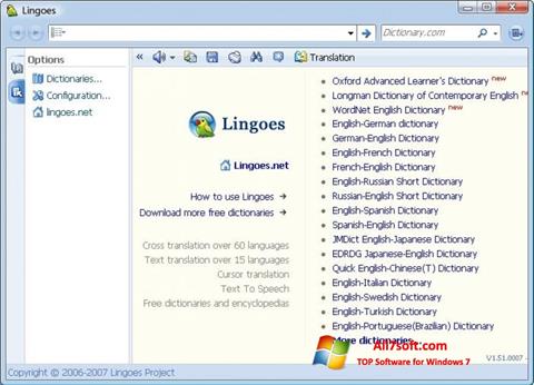 스크린 샷 Lingoes Windows 7