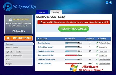 스크린 샷 PC Speed Up Windows 7