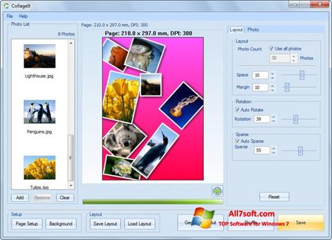 스크린 샷 CollageIt Windows 7